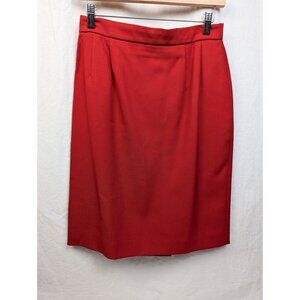 Hawksley & Wight Women's Vintage Red Wool Knee Length HolidayChristmas Skirt Sz
